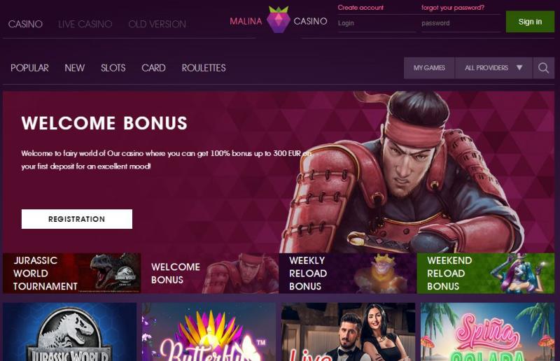 Évaluation du site Malina Casino (2026) - Offre spéciale de bienvenue